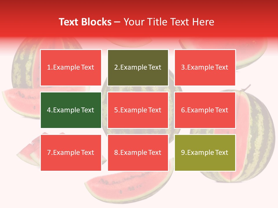 Watermelon White Background PowerPoint Template