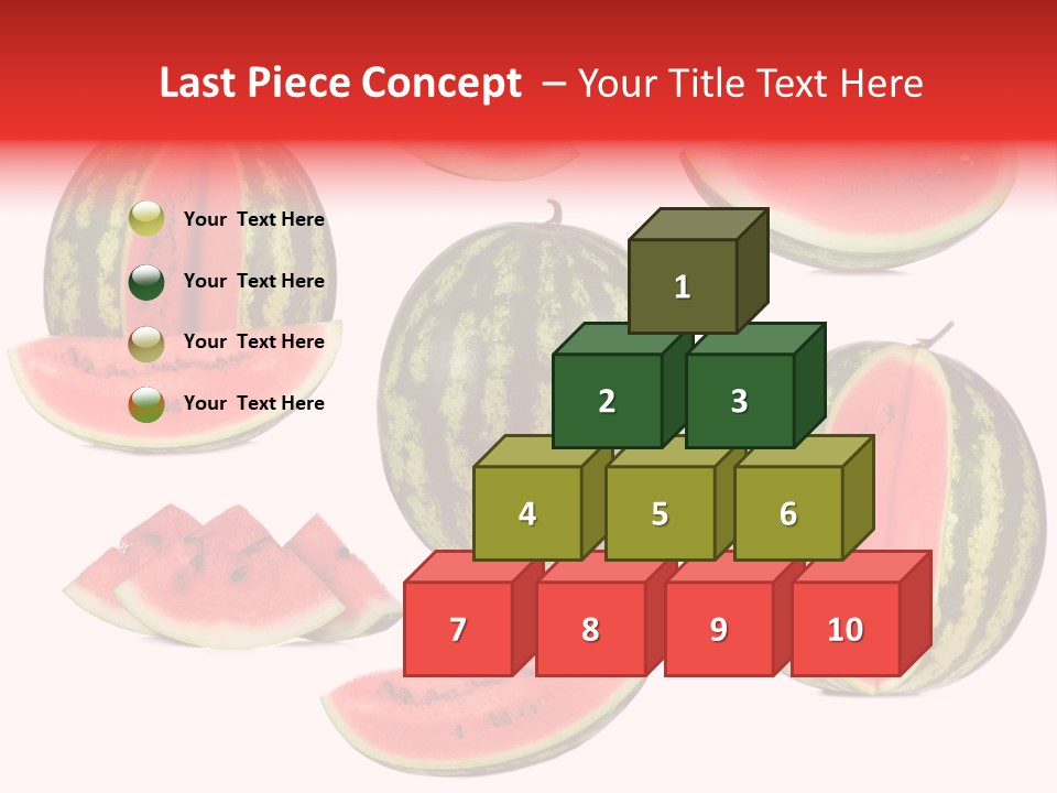 Watermelon White Background PowerPoint Template