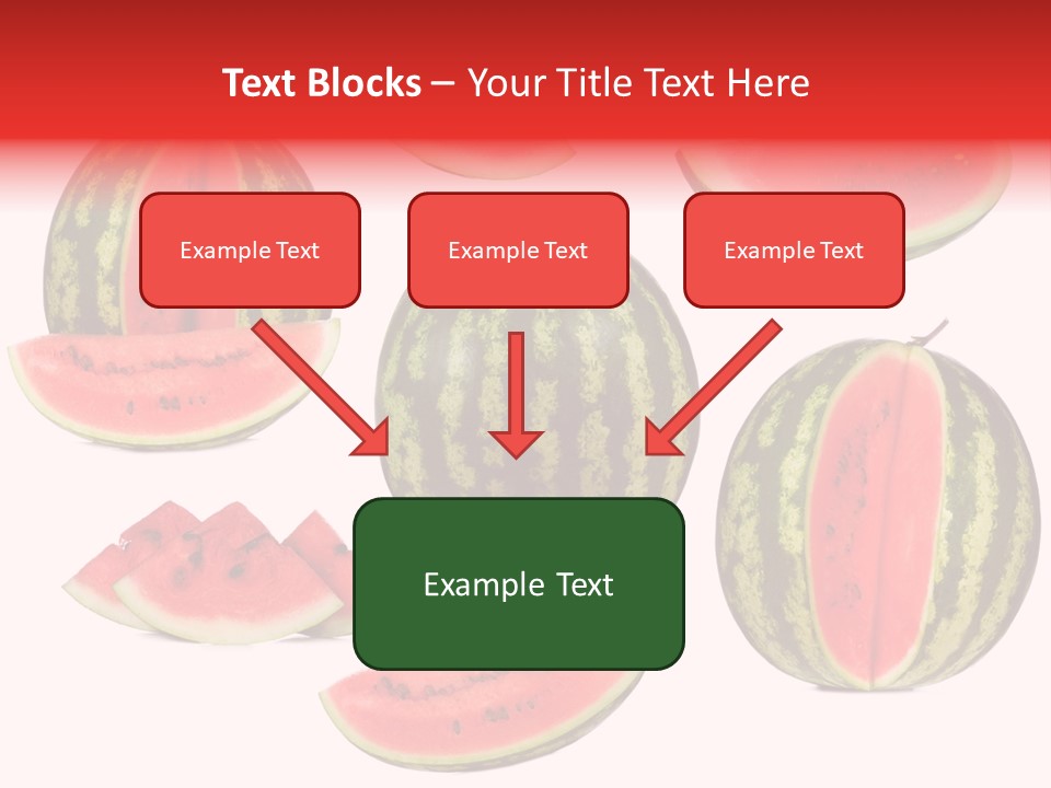 Watermelon White Background PowerPoint Template