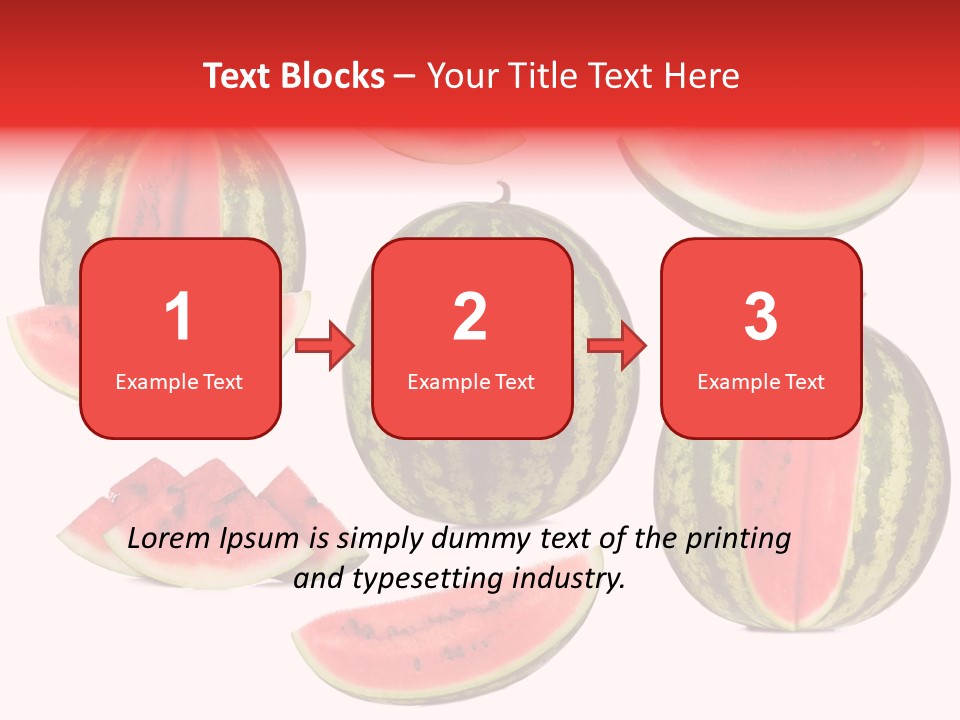 Watermelon White Background PowerPoint Template