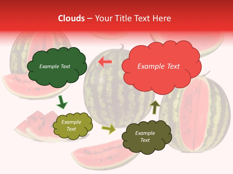 Watermelon White Background PowerPoint Template