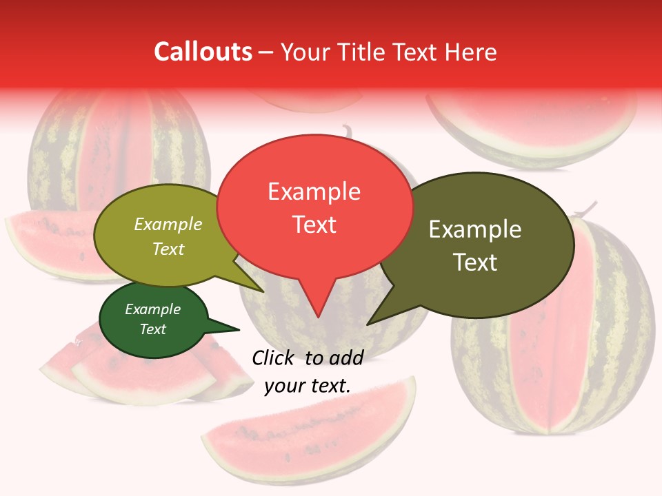Watermelon White Background PowerPoint Template