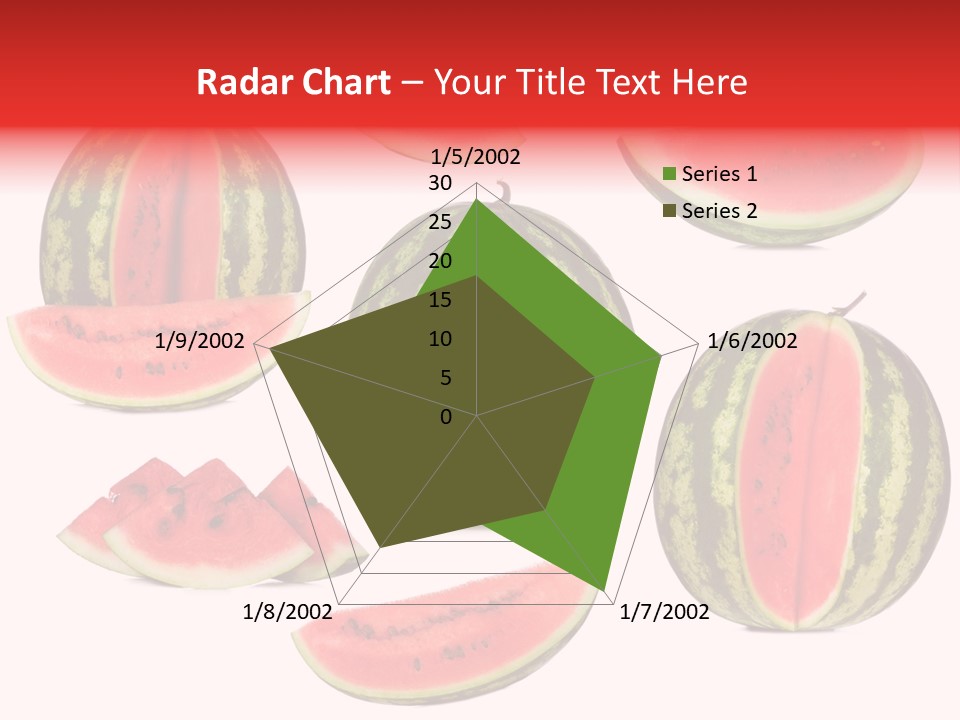 Watermelon White Background PowerPoint Template