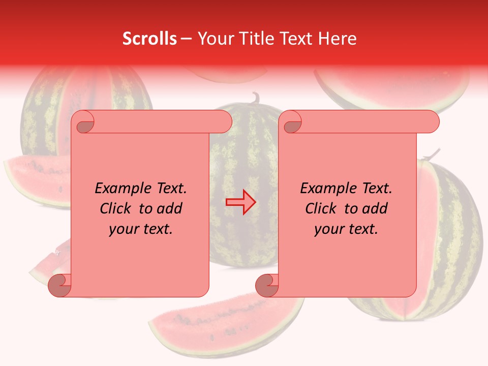 Watermelon White Background PowerPoint Template