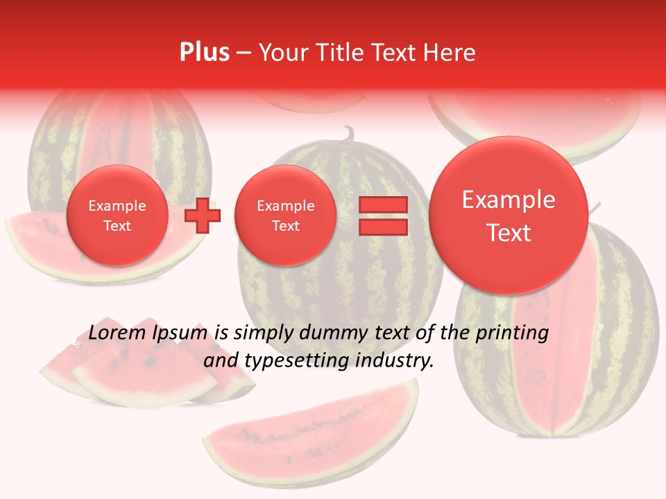 Watermelon White Background PowerPoint Template