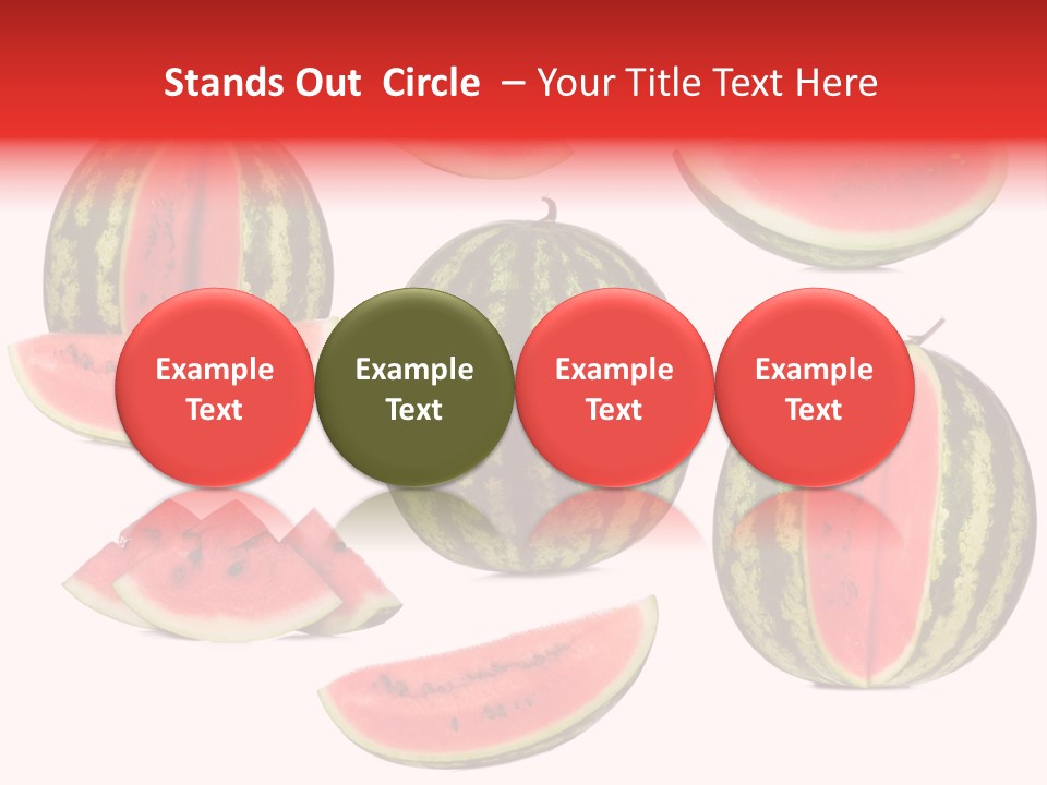 Watermelon White Background PowerPoint Template
