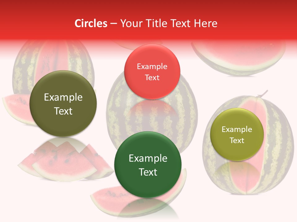 Watermelon White Background PowerPoint Template