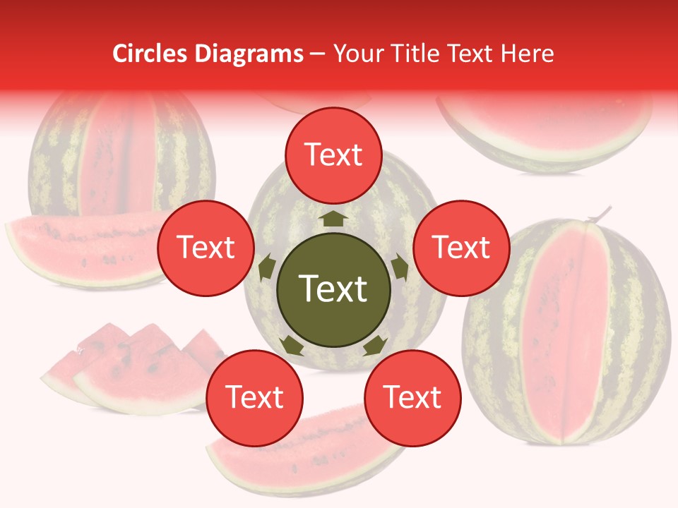 Watermelon White Background PowerPoint Template