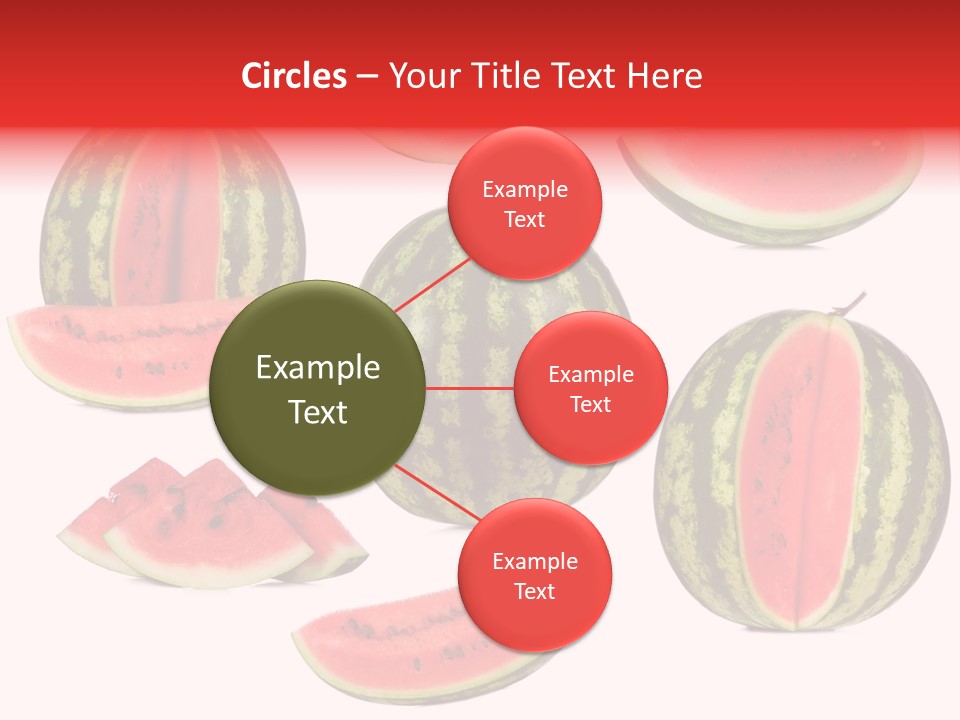 Watermelon White Background PowerPoint Template