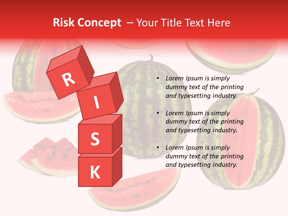 Watermelon White Background PowerPoint Template