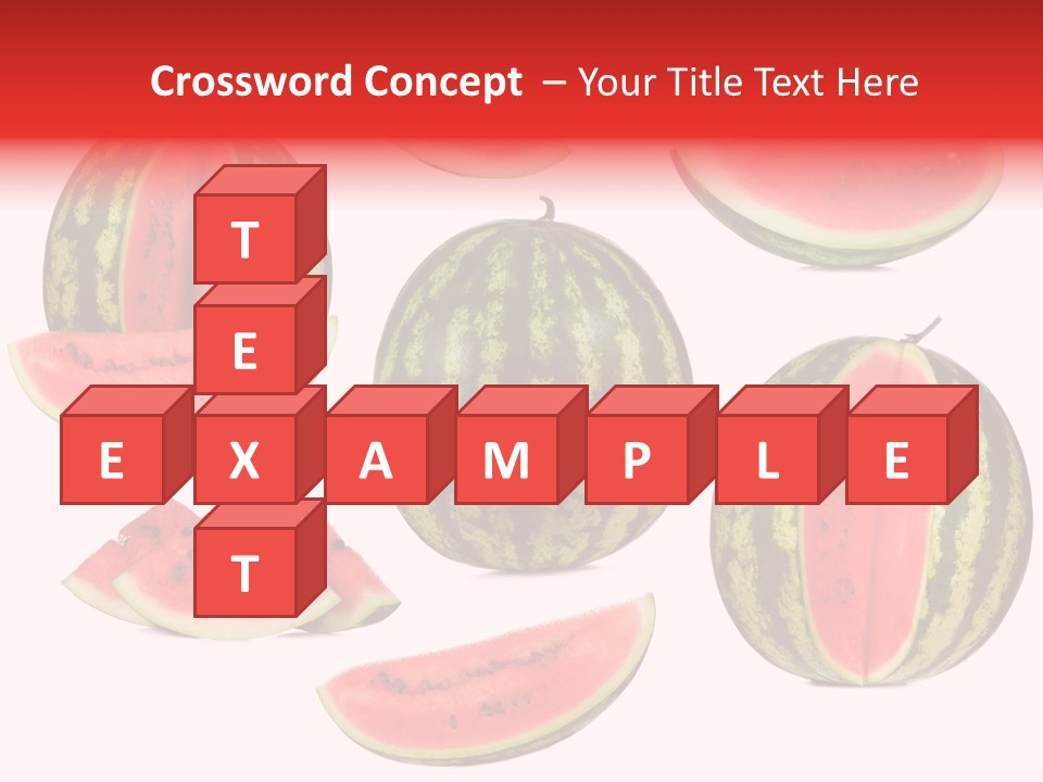 Watermelon White Background PowerPoint Template