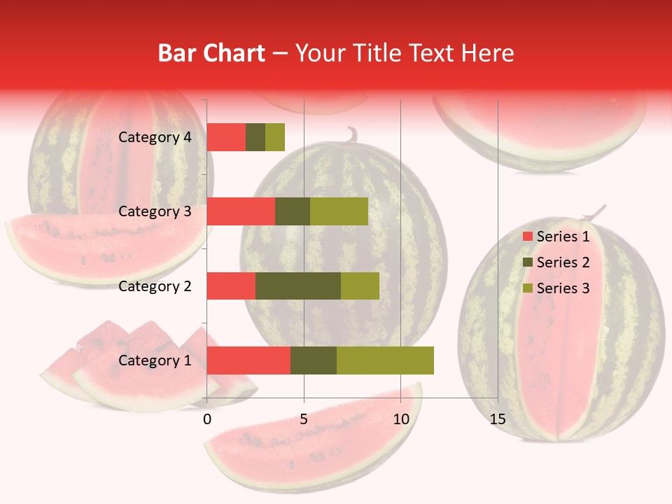 Watermelon White Background PowerPoint Template