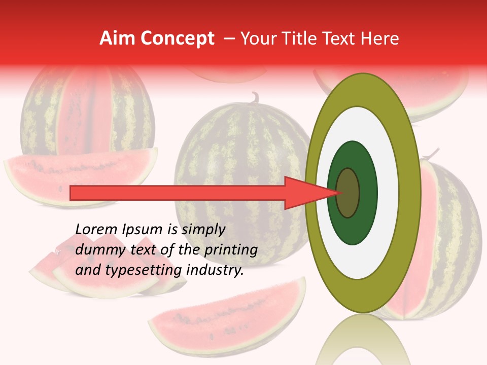 Watermelon White Background PowerPoint Template