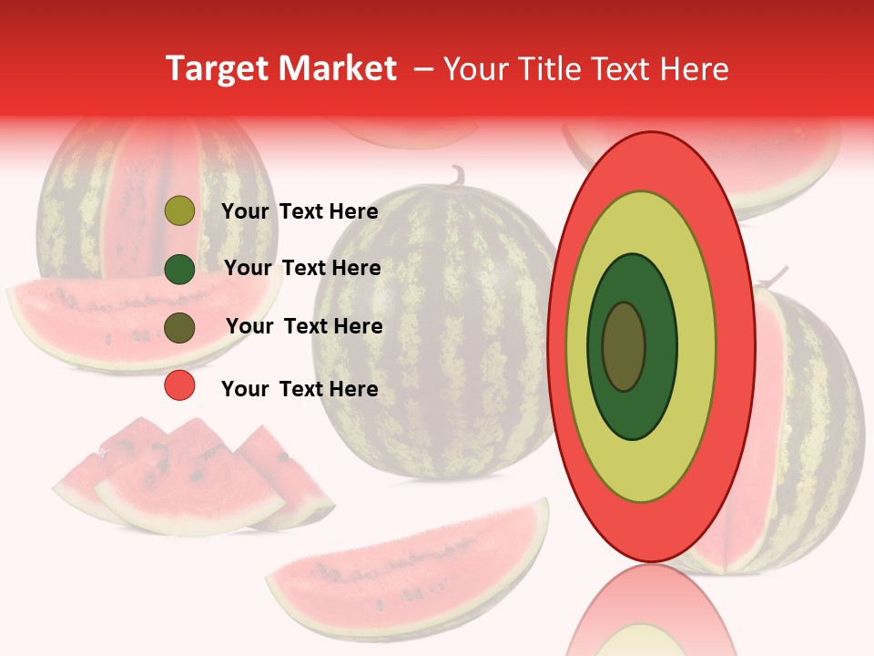 Watermelon White Background PowerPoint Template