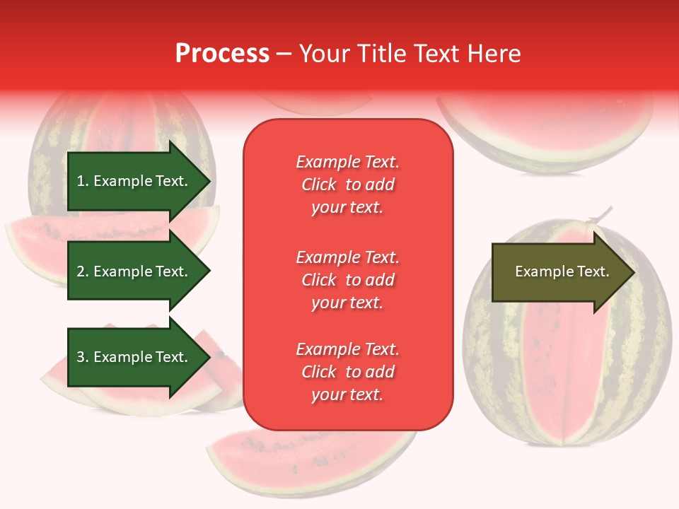 Watermelon White Background PowerPoint Template