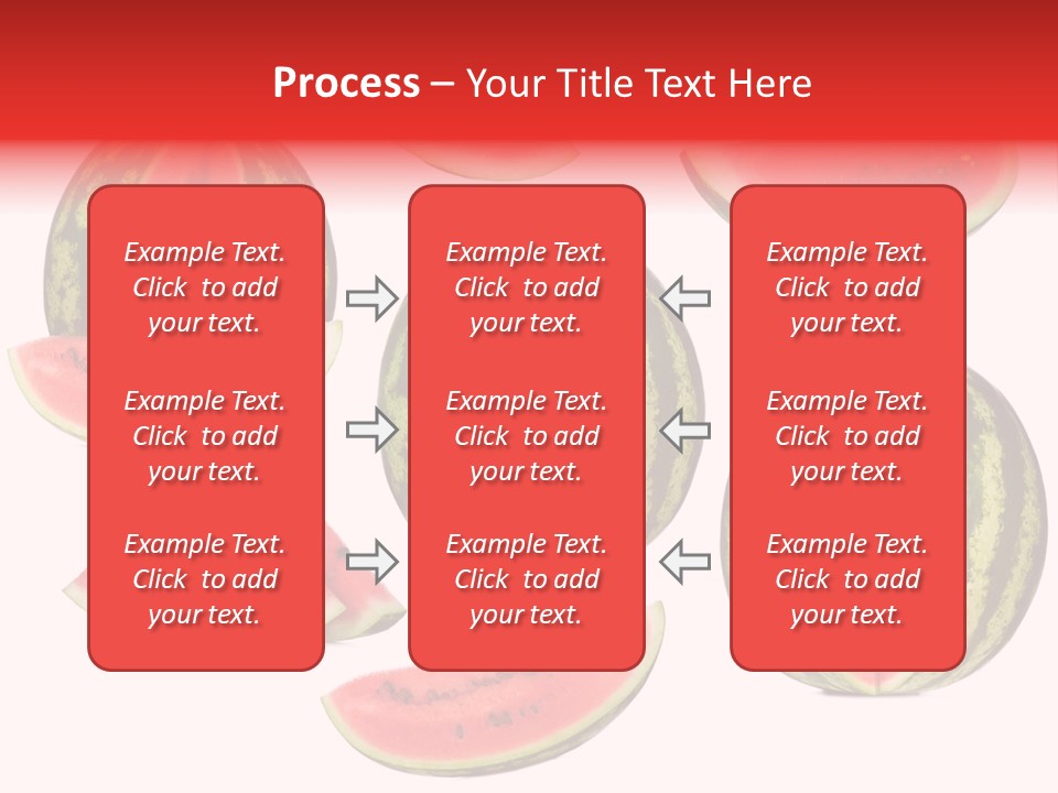 Watermelon White Background PowerPoint Template