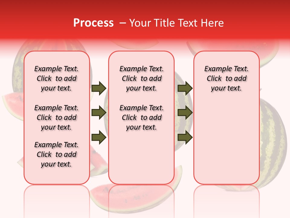 Watermelon White Background PowerPoint Template