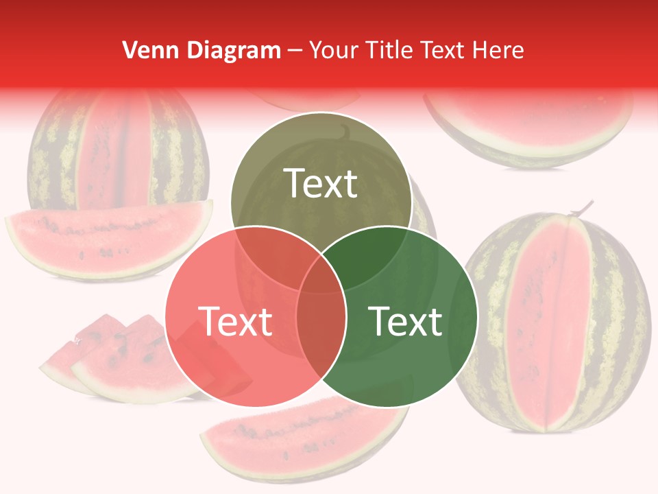 Watermelon White Background PowerPoint Template