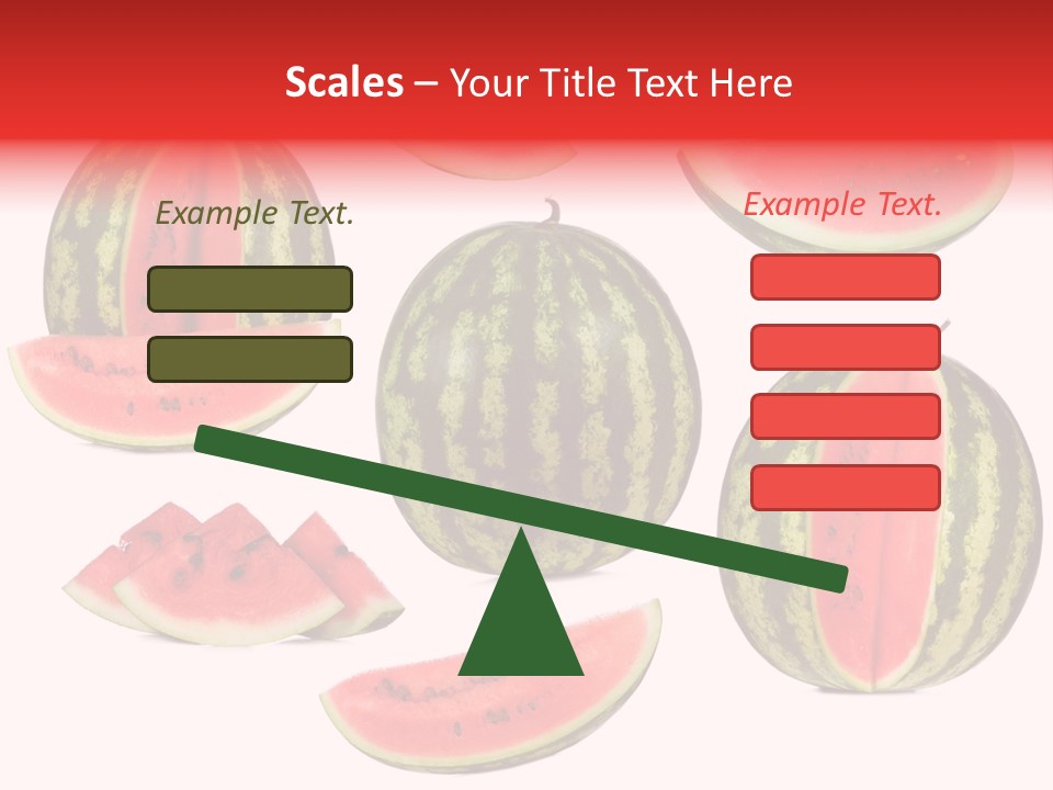 Watermelon White Background PowerPoint Template
