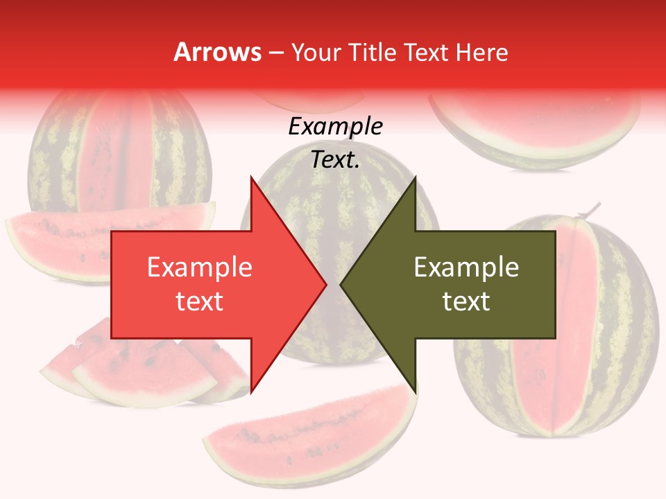 Watermelon White Background PowerPoint Template