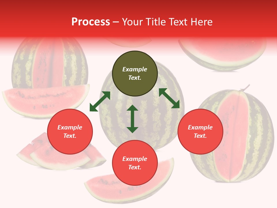 Watermelon White Background PowerPoint Template