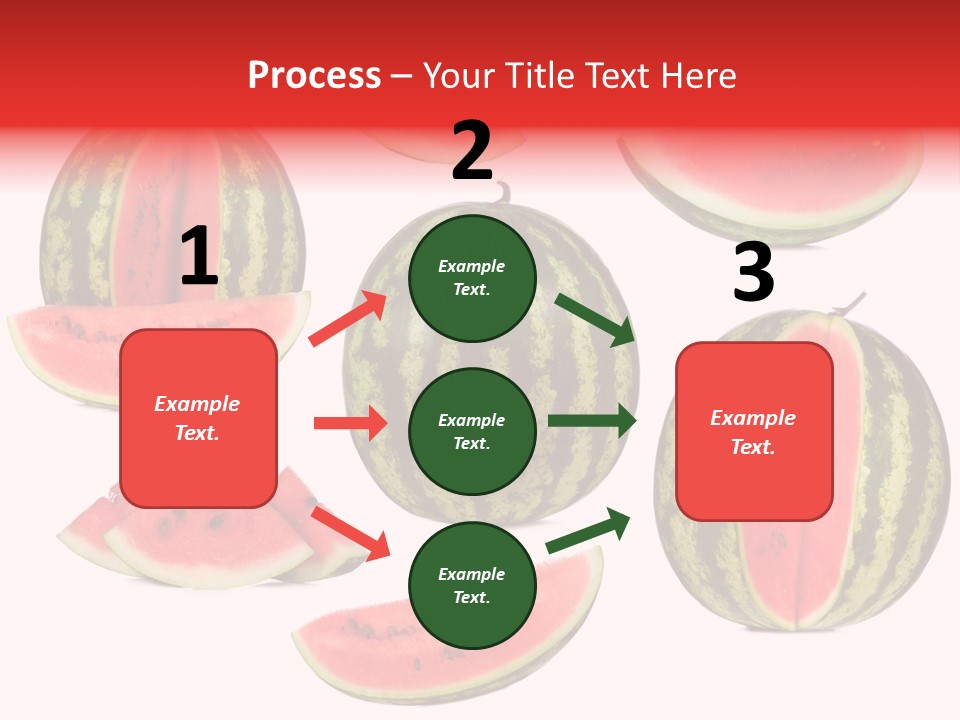 Watermelon White Background PowerPoint Template