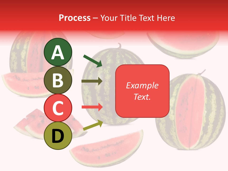 Watermelon White Background PowerPoint Template
