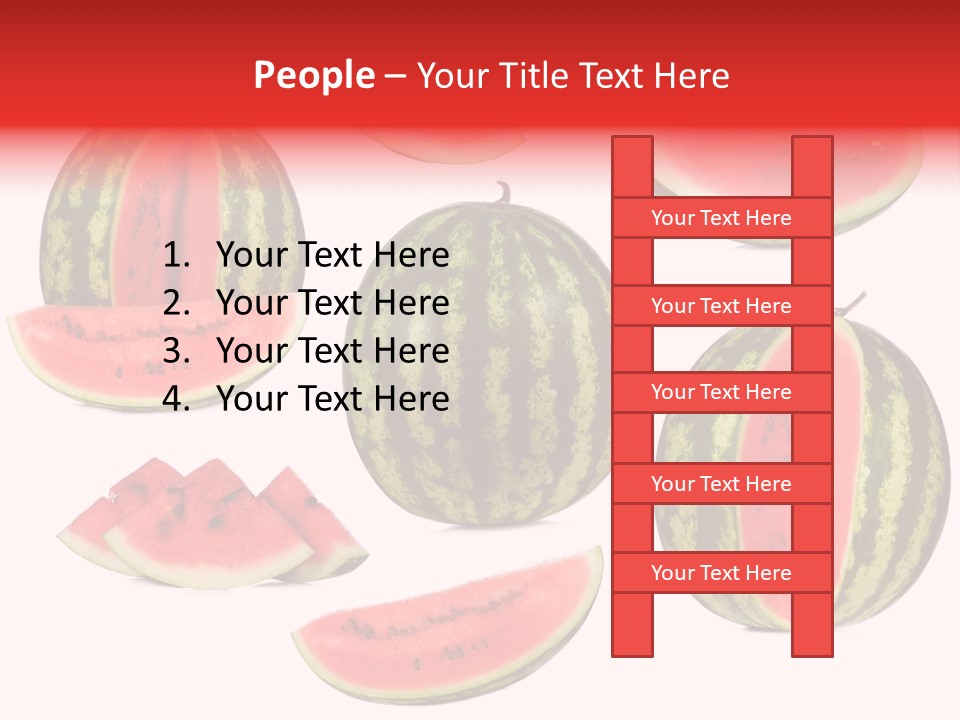 Watermelon White Background PowerPoint Template
