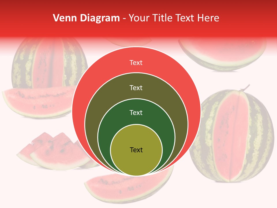 Watermelon White Background PowerPoint Template