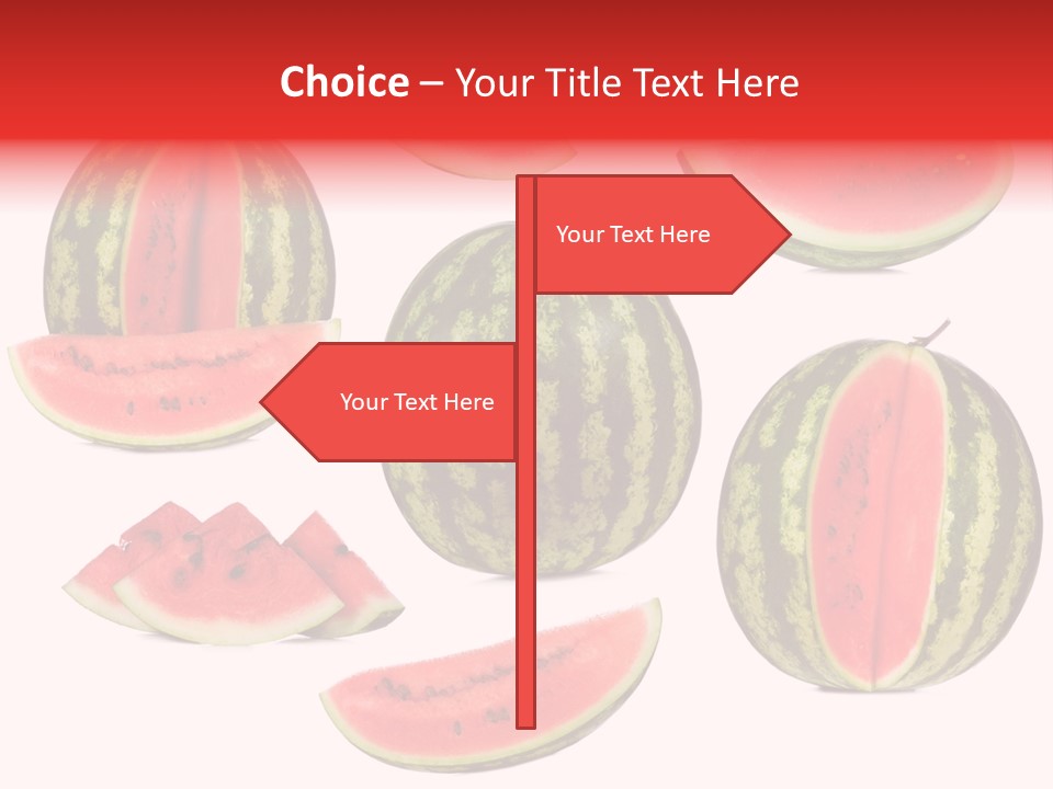 Watermelon White Background PowerPoint Template