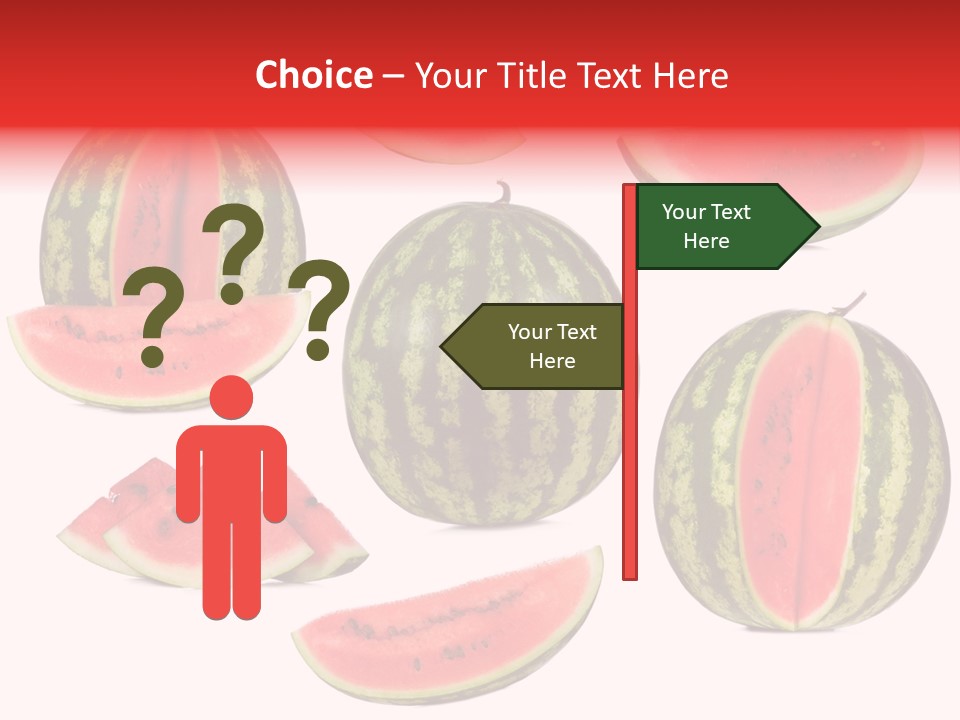 Watermelon White Background PowerPoint Template