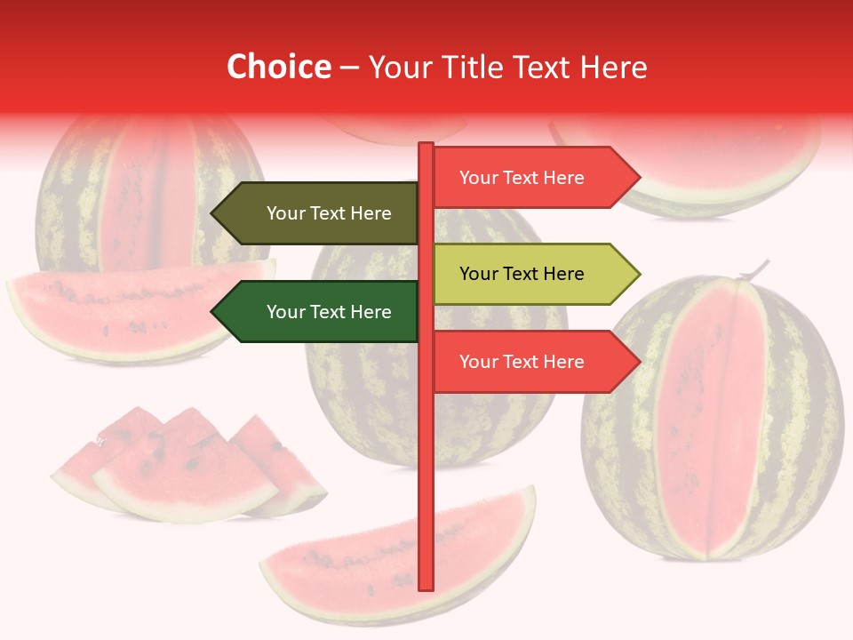 Watermelon White Background PowerPoint Template