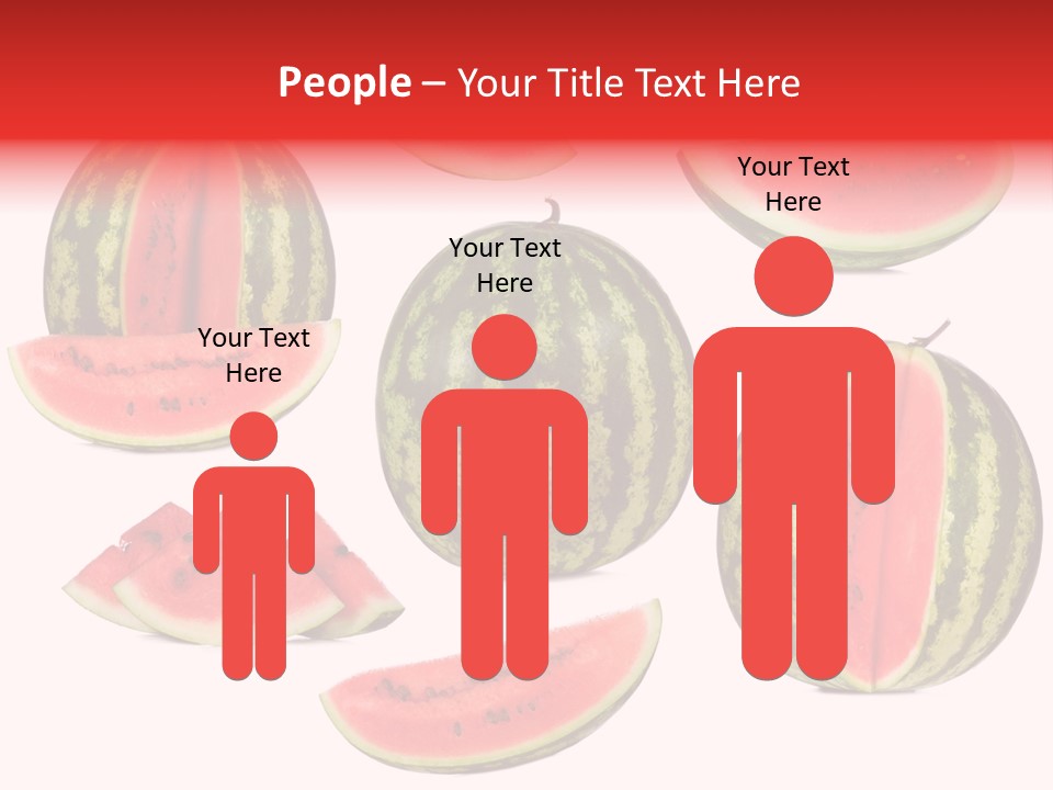 Watermelon White Background PowerPoint Template