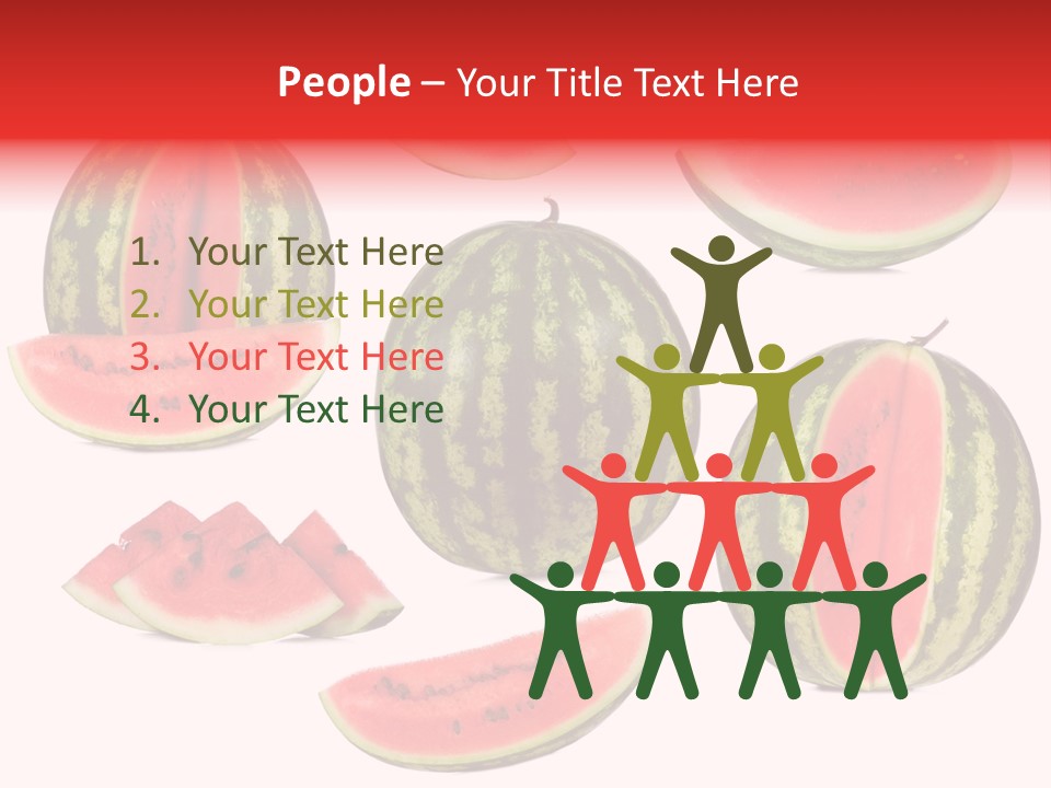 Watermelon White Background PowerPoint Template
