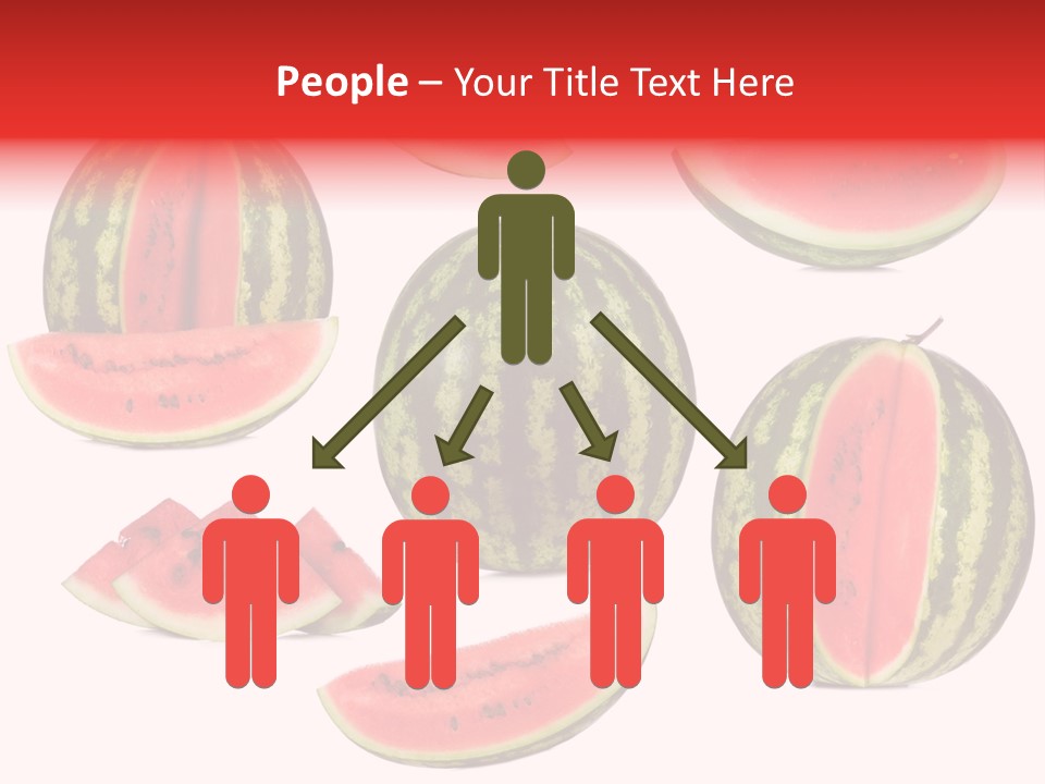 Watermelon White Background PowerPoint Template