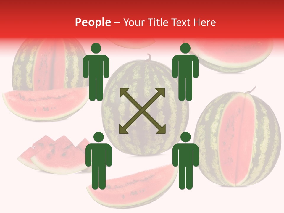 Watermelon White Background PowerPoint Template