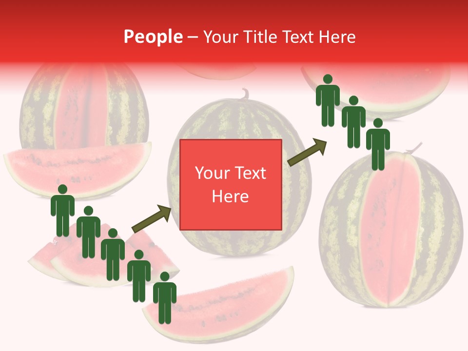 Watermelon White Background PowerPoint Template