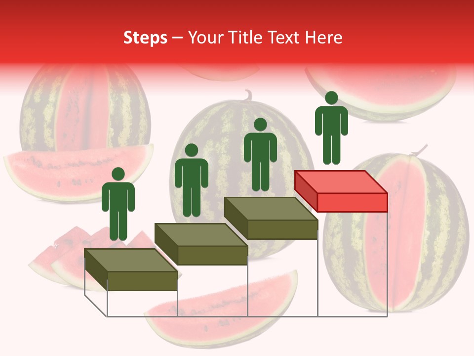 Watermelon White Background PowerPoint Template