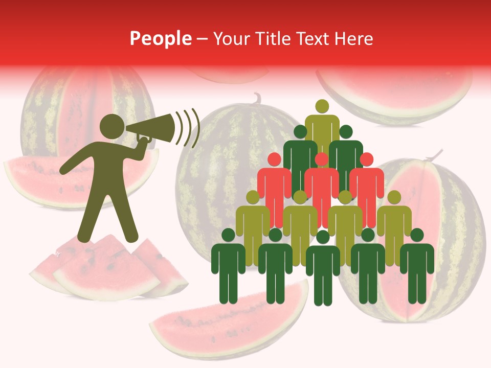 Watermelon White Background PowerPoint Template