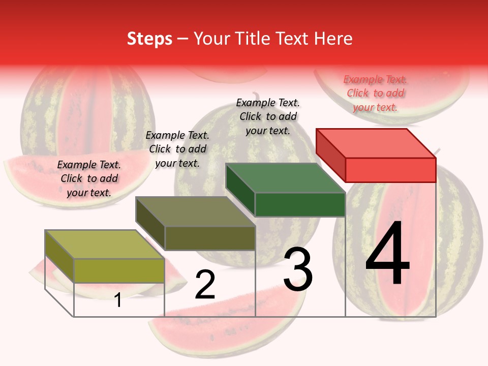 Watermelon White Background PowerPoint Template