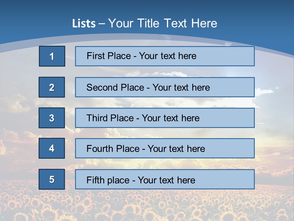 Sun Flowers PowerPoint Template