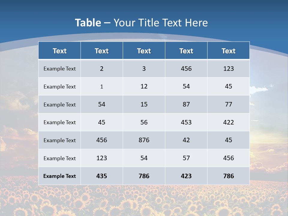 Sun Flowers PowerPoint Template