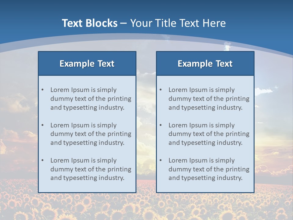 Sun Flowers PowerPoint Template