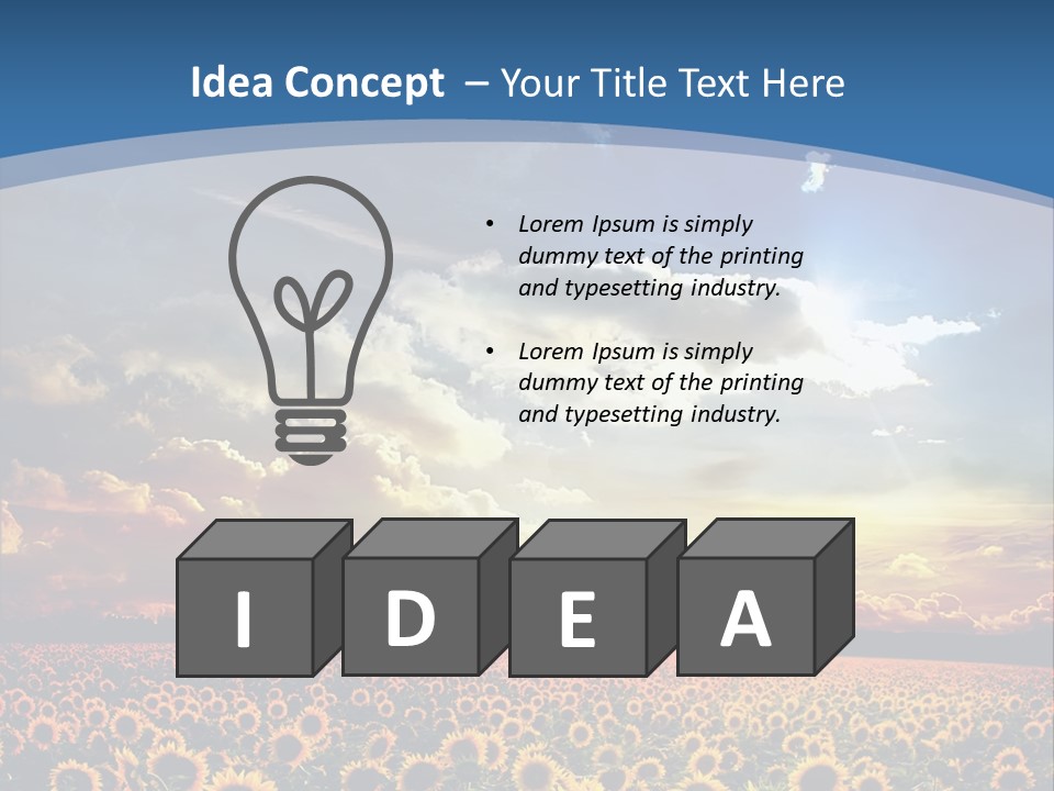 Sun Flowers PowerPoint Template