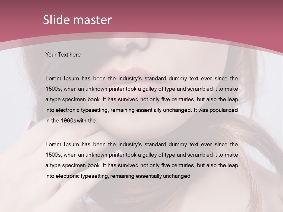 Lips Bright Healthy PowerPoint Template