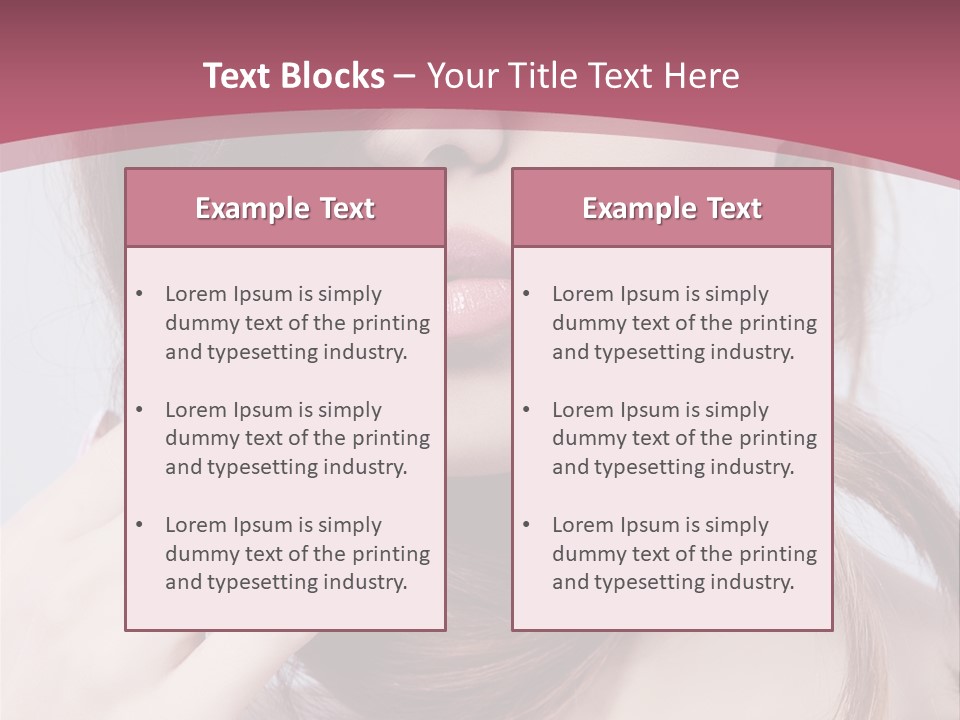 Lips Bright Healthy PowerPoint Template