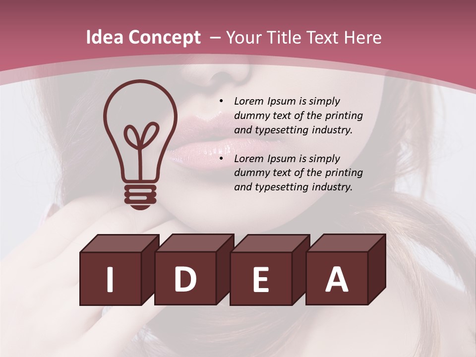 Lips Bright Healthy PowerPoint Template