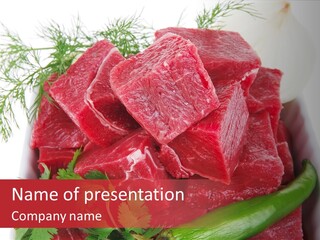 Cow Meat PowerPoint Template