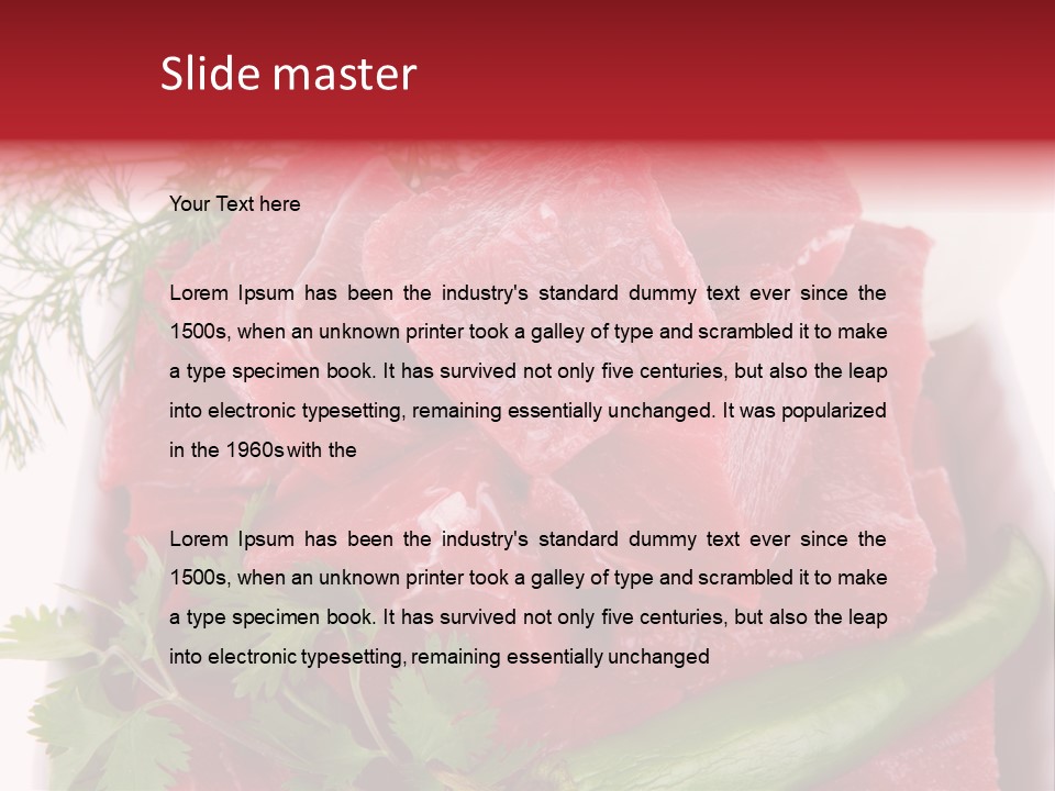 Cow Meat PowerPoint Template