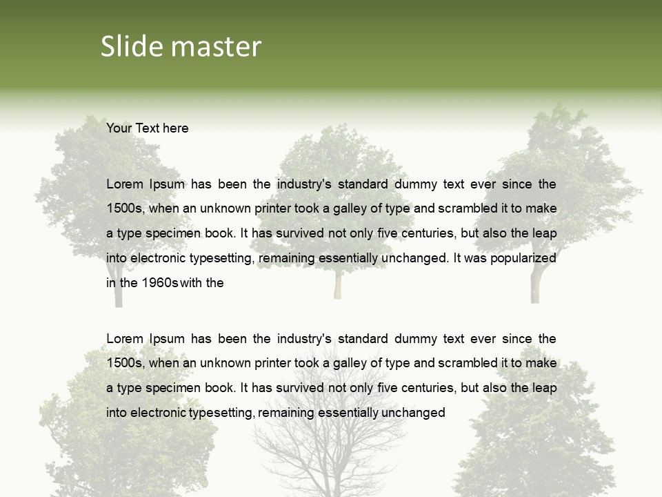 Trees With White Background PowerPoint Template